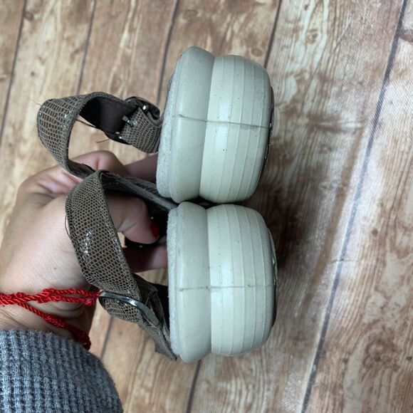 HOTTER Comfort Concept Candice Beige Leather Sandals Size 7 EU 38 - Picture 4 of 11